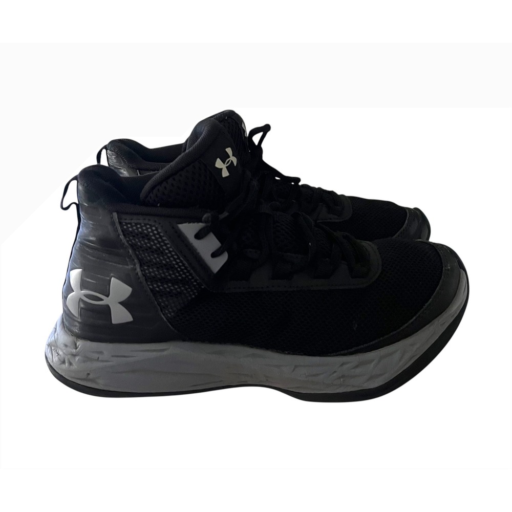 Under Armour Kids Basketball Shoes High Top Sneakers Black Size 5Y